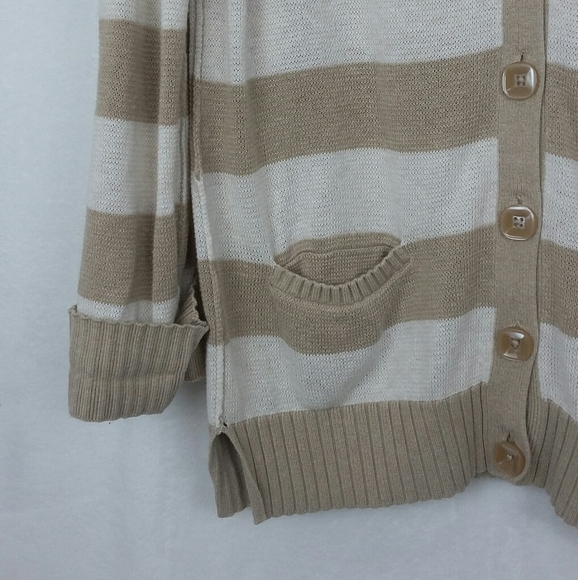 Fossil Women's Striped Button Down Cardigan sz M - Picture 4 of 8